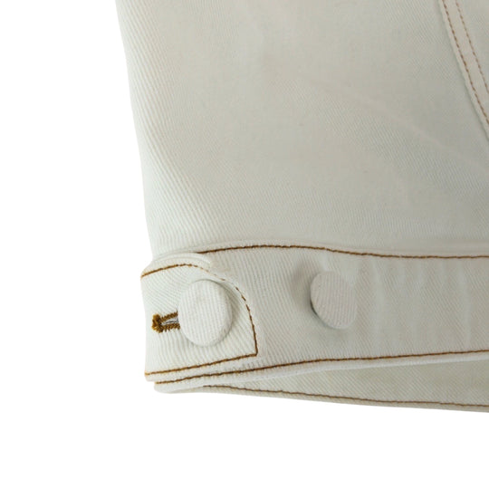 LOUIS VUITTON Denim Jacket RM231M cotton White Green SilverMetal Monogram Spray paint 46