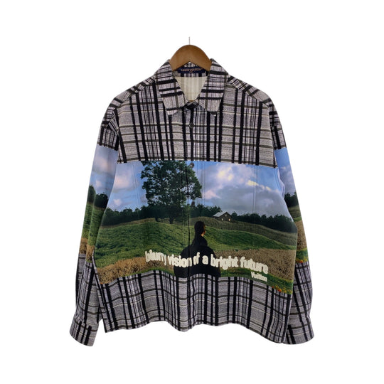 LOUIS VUITTON Long sleeve shirt RM232 BIC HPS69W cotton Gray multicolor Long sleeve shirt jacket 23AW Printed Cotton Overcoat mens M Used Authentic