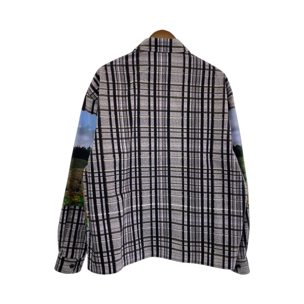 LOUIS VUITTON Long sleeve shirt RM232 BIC HPS69W cotton Gray multicolor Long sleeve shirt jacket 23AW Printed Cotton Overcoat mens M Used Authentic