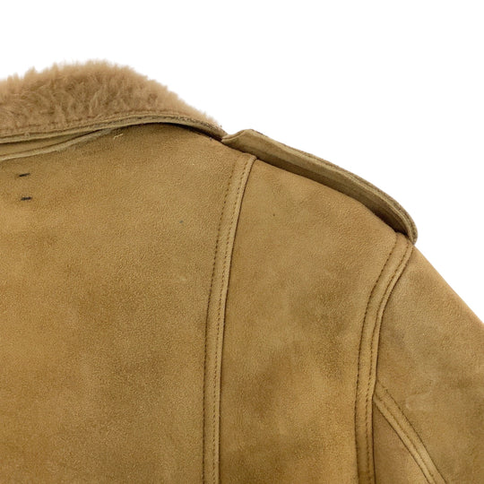 AMIRI Riders jacket MOBIK SHR Mouton Brown Silver Metal Riders Jackets Mouton Jackets Sheep Mouton Leather Riders Women 38 Used Authentic