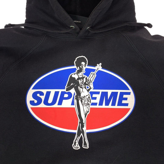 Supreme Hoodie cotton black Hoodie HYSTERIC GLAMOUR collaboration mens M Used Authentic