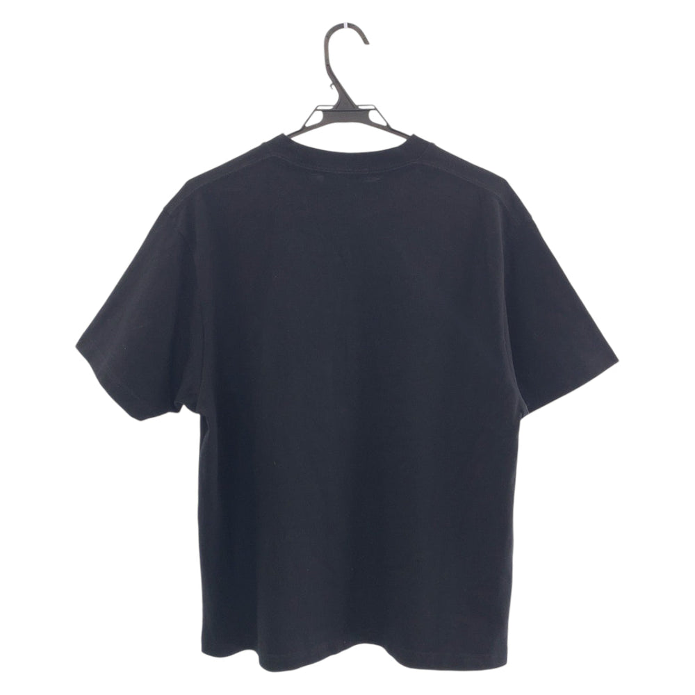 BALENCIAGA Short sleeve T-shirt cotton black Short sleeve T-shirt crew neck Paris embroidery mens S Used Authentic