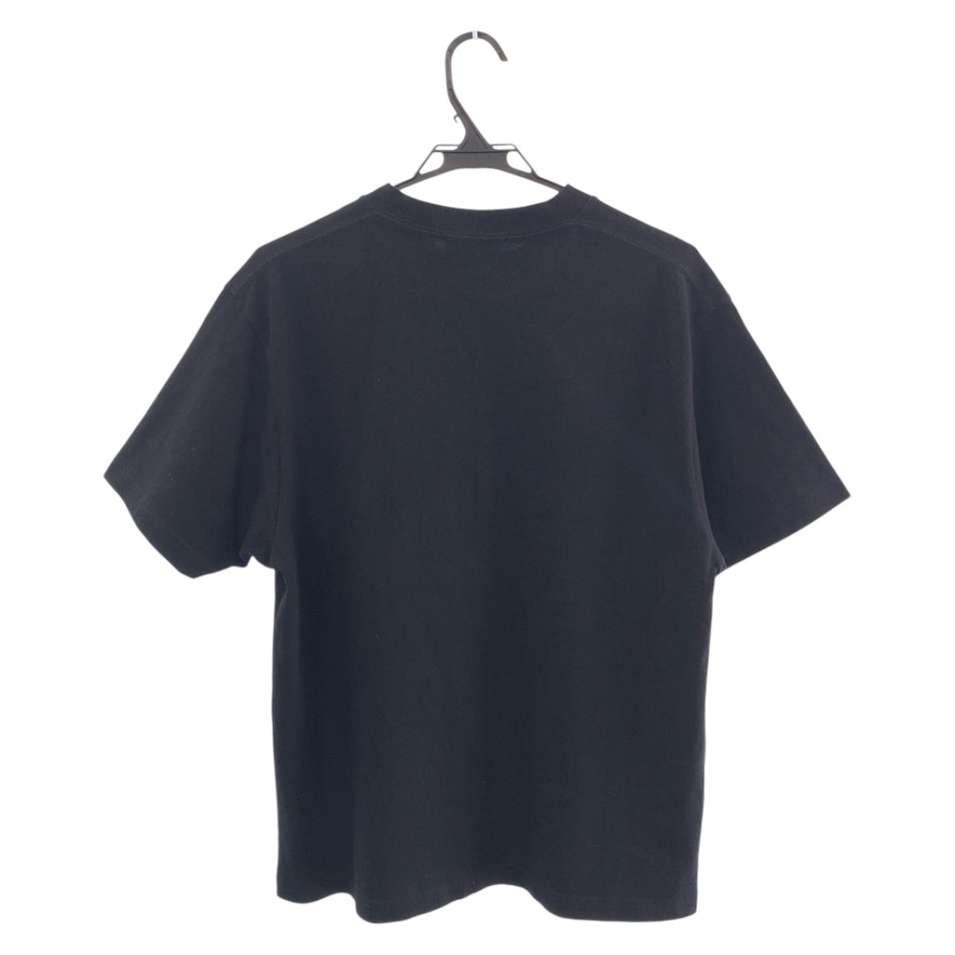 BALENCIAGA Short sleeve T-shirt cotton black Short sleeve T-shirt crew neck Paris embroidery mens S Used Authentic