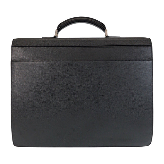 LOUIS VUITTON Business bag M31052 leather Ardoise Black SilverMetal Business bag briefcase Taiga Robusto 1 mens Used Authentic