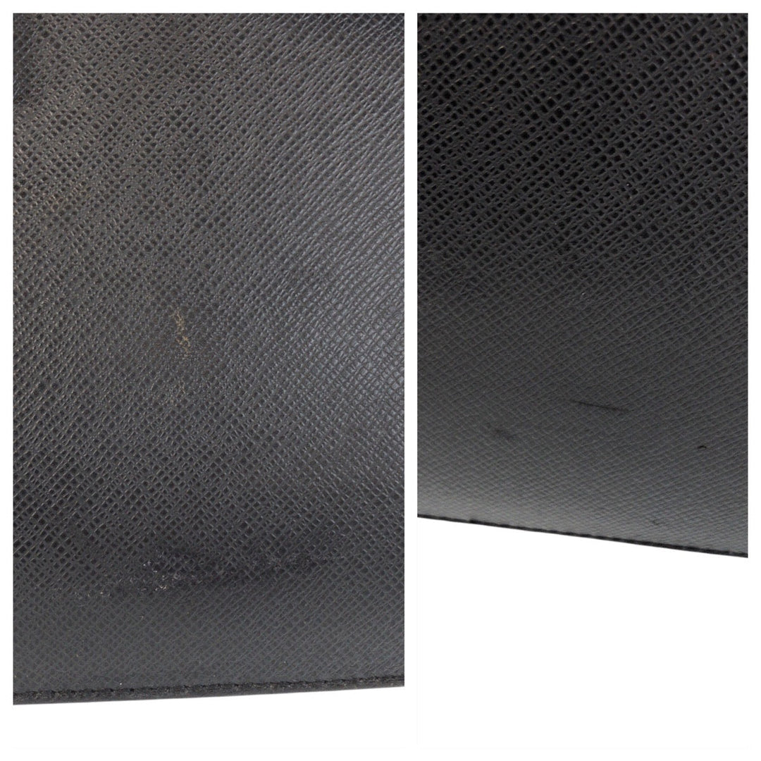 LOUIS VUITTON Business bag M31052 leather Ardoise Black SilverMetal Business bag briefcase Taiga Robusto 1 mens Used Authentic