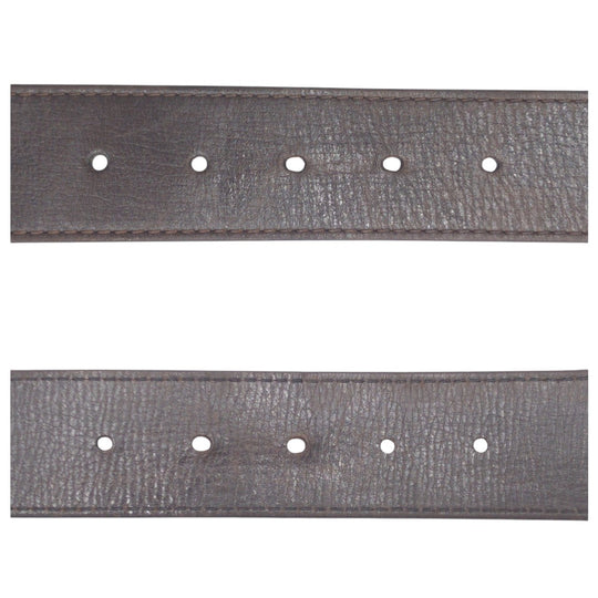 LOUIS VUITTON belt M6902 leather Brown gold Sunture LV Initial mens Used Authentic