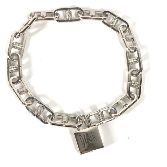 Dior bracelet metal Silver Padlock key Yoon Ahn design mens Used Authentic
