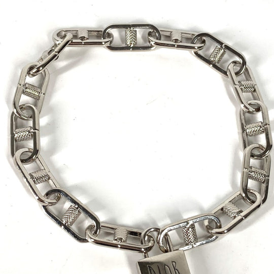 Dior bracelet metal Silver Padlock key Yoon Ahn design mens Used Authentic