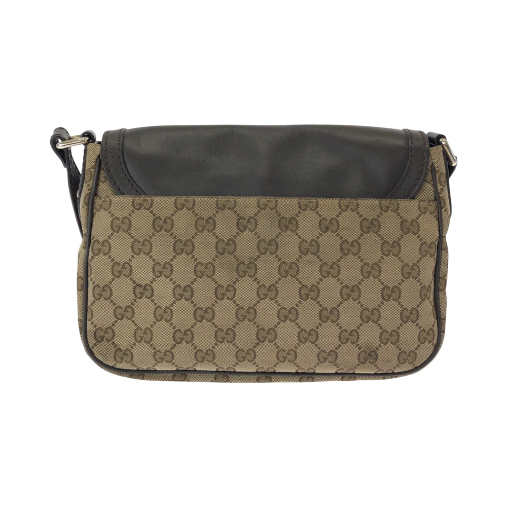 GUCCI Shoulder Bag 308452 GG canvas, leather Brown Beige Gold Metal Shoulder Bag pochette Sukey Women Used Authentic
