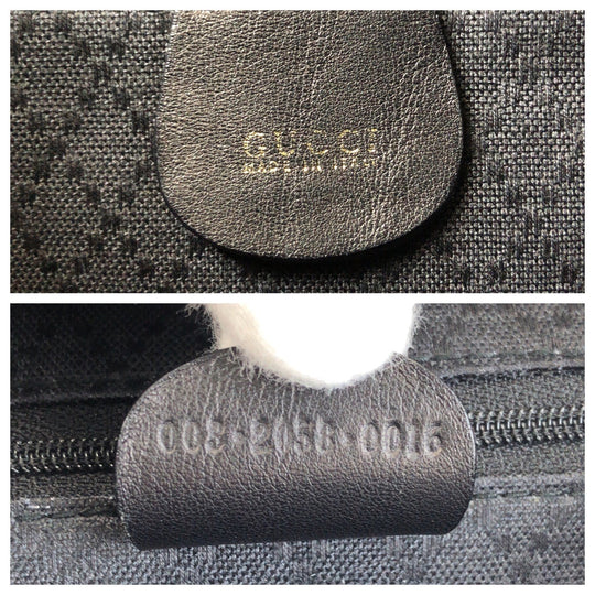 GUCCI Backpack 003 2058 0016 leather Black Gold Metal Backpack Backpack Bamboo Women Used Authentic