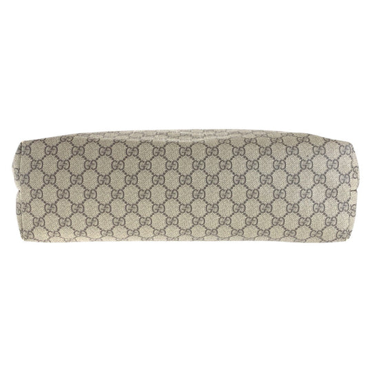 GUCCI Tote Bag 211137 GG Supreme canvas, leather beige Tote Bag Shoulder Bag Women Used Authentic