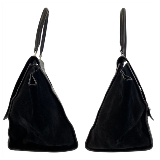 CELINE Handbag Leather, Suede Black black Handbag Trapeze Women Used Authentic