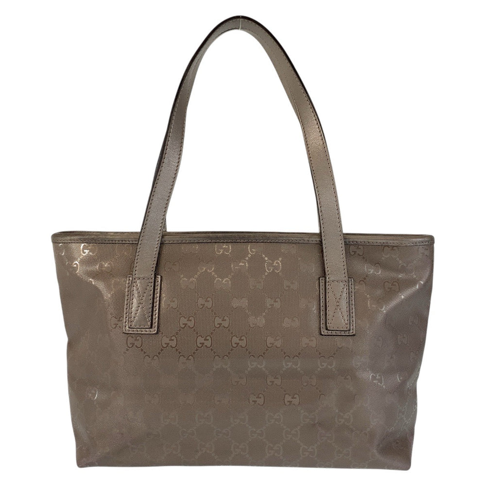 GUCCI Tote Bag 211138 PVC coated canvas, leather Bronze Metallic Brown Tote Bag Shoulder Bag GG implementation Women Used Authentic