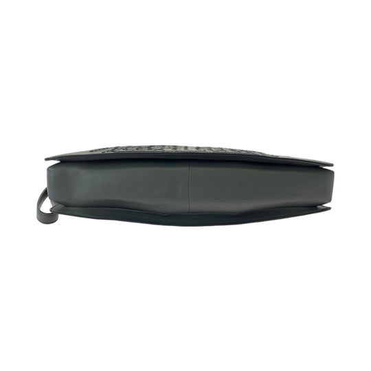 BOTTEGAVENETA Clutch bag BO633808N leather gray black black Clutch bag business bag INTRECCIATO mens Used Authentic