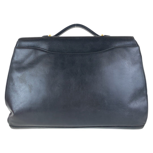 CARTIER Business bag leather Black Blue Gold Metal Business bag briefcase PANTHERE mens Used Authentic