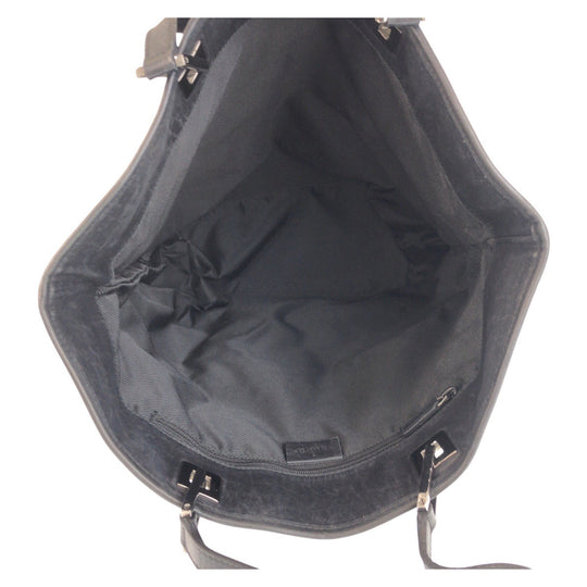 GUCCI Tote Bag 31243 GG canvas, leather Black black Tote Bag Shoulder Bag Women Used Authentic
