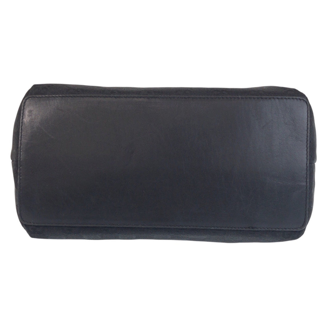 GUCCI Tote Bag 31243 GG canvas, leather Black black Tote Bag Shoulder Bag Women Used Authentic