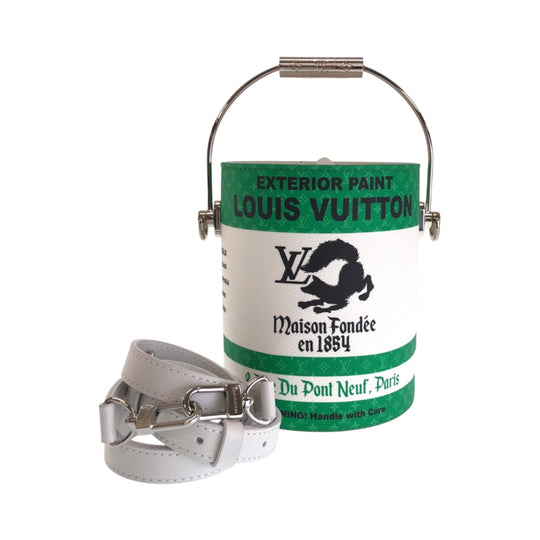 LOUIS VUITTON Shoulder Bag M81592 leather Green White SilverMetal Shoulder Bag Handbag 2way Virgil Abloh LV Paint Can mens Used Authentic
