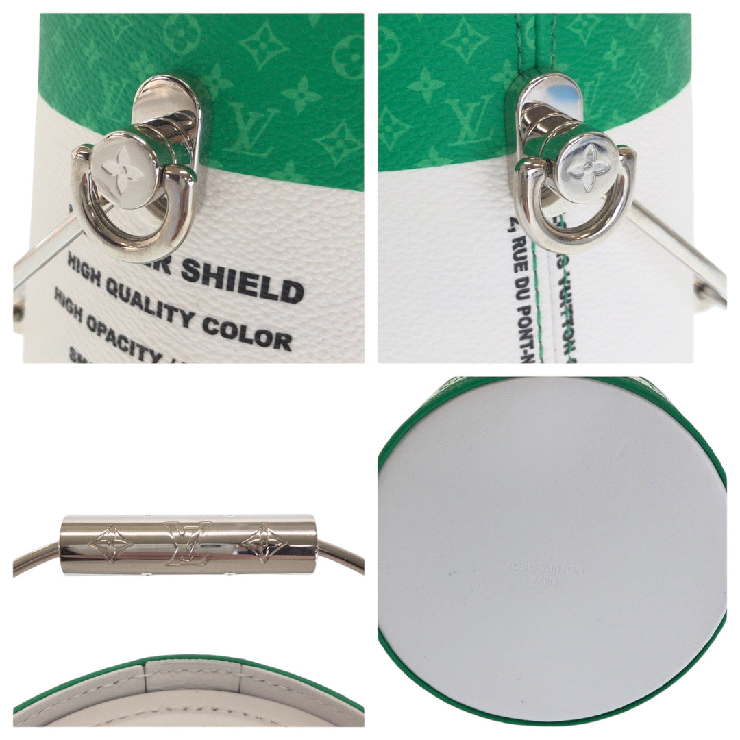 LOUIS VUITTON Shoulder Bag M81592 leather Green White SilverMetal Shoulder Bag Handbag 2way Virgil Abloh LV Paint Can mens Used Authentic