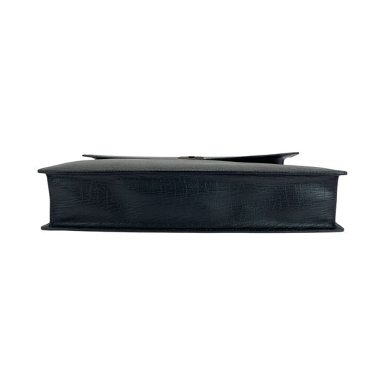 GUCCI Business bag 34044 leather Black SilverMetal Business bag handbag Cinghiale Darres mens Used Authentic