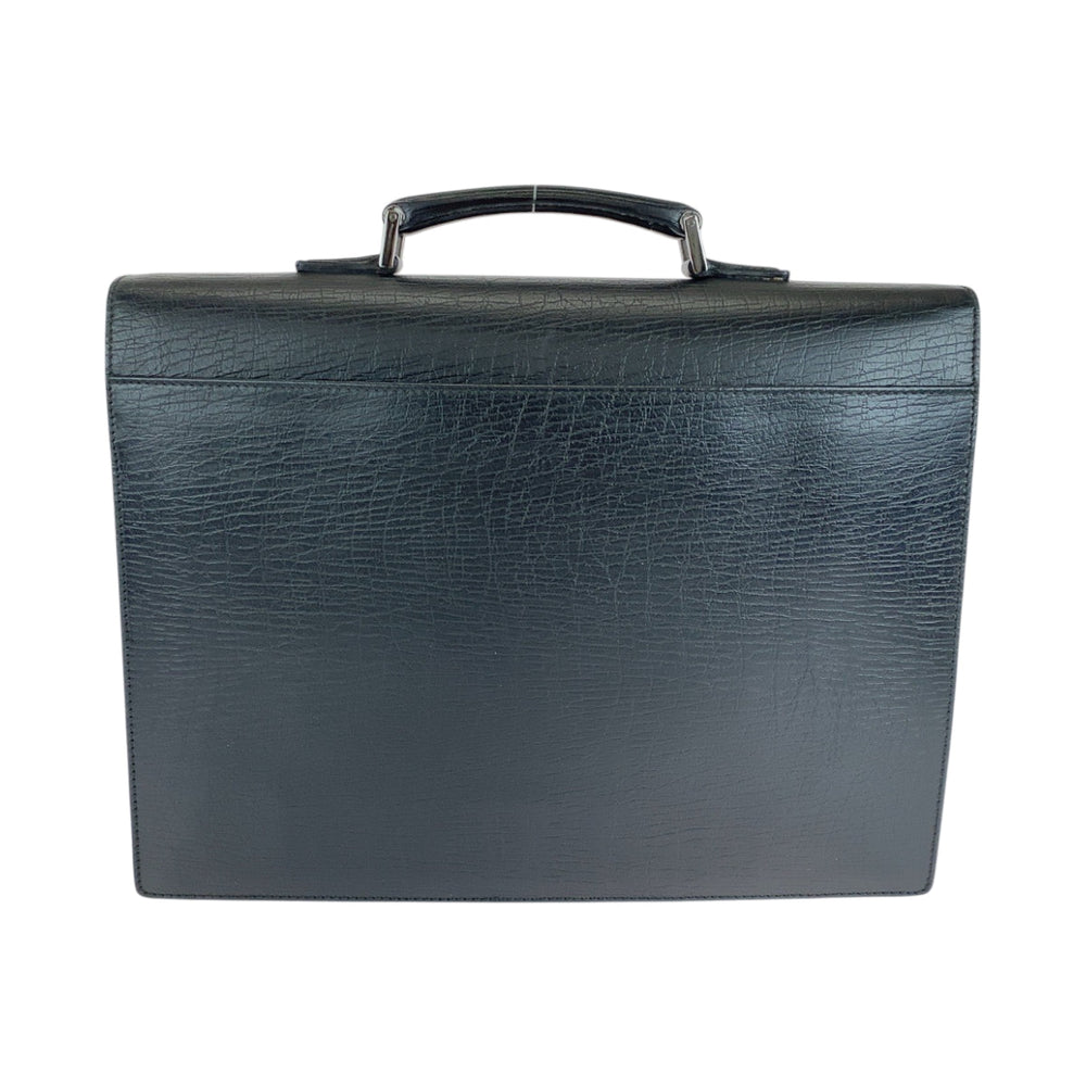 GUCCI Business bag 34044 leather Black SilverMetal Business bag handbag Cinghiale Darres mens Used Authentic