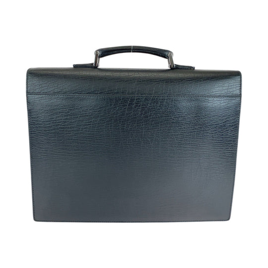 GUCCI Business bag 34044 leather Black SilverMetal Business bag handbag Cinghiale Darres mens Used Authentic