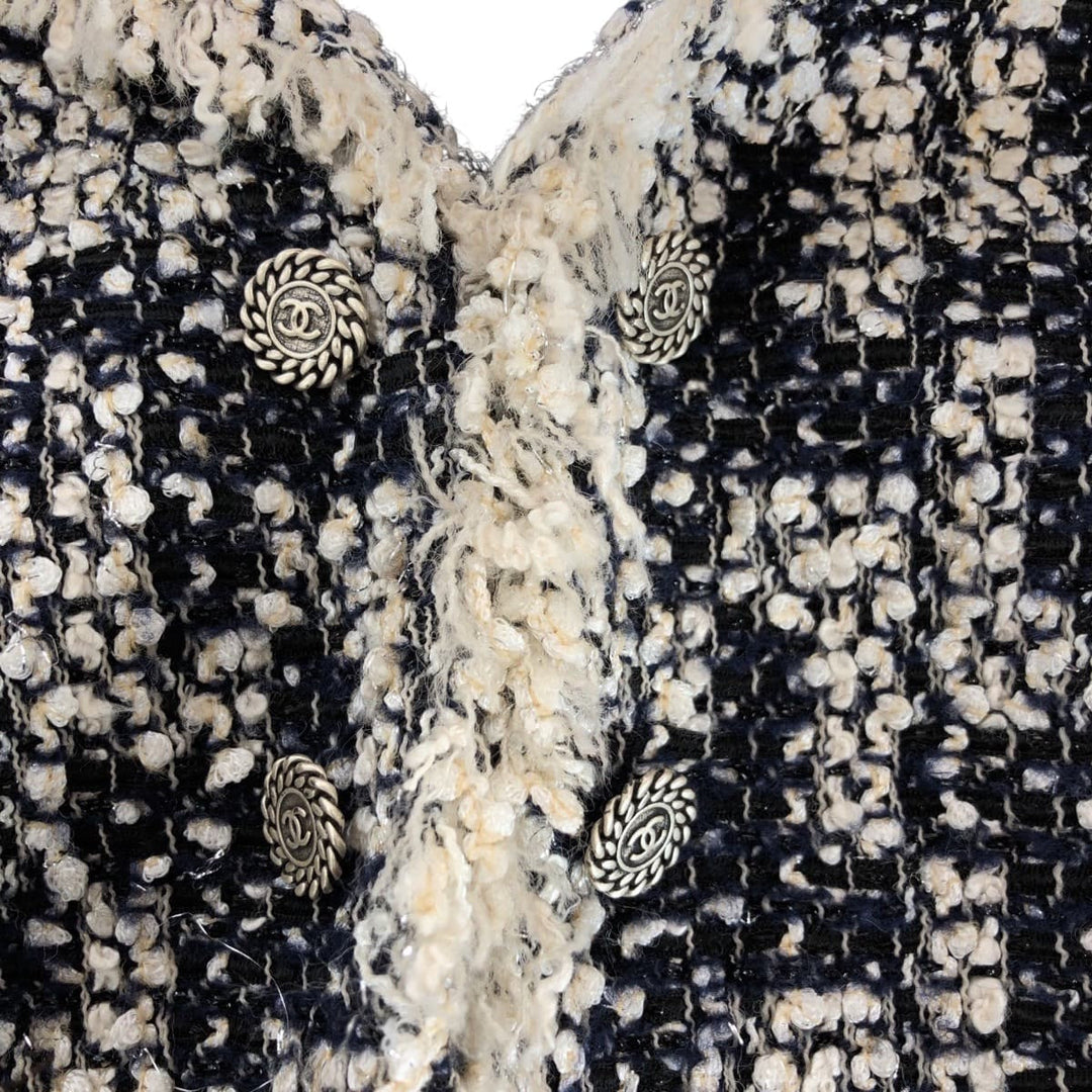 CHANEL tailored jacket P26888V16950 Rayon Multi COCO Mark Women 36 Used Authentic