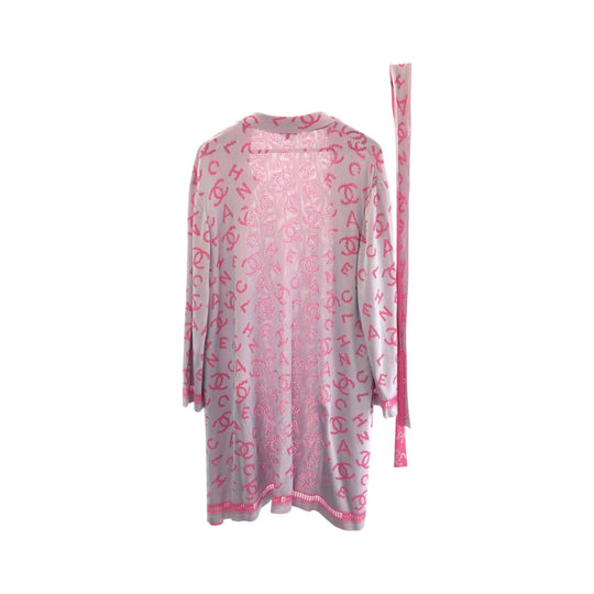 CHANEL cardigan P62933K48495 Rayon pink COCO Mark Women 42 Used Authentic