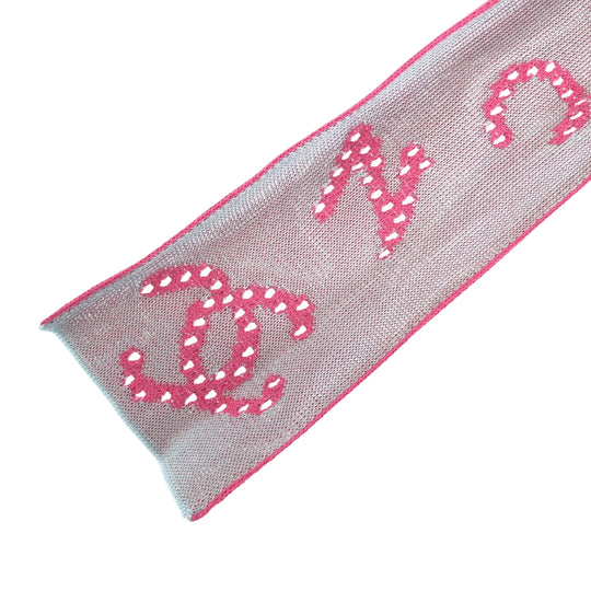 CHANEL cardigan P62933K48495 Rayon pink COCO Mark Women 42 Used Authentic