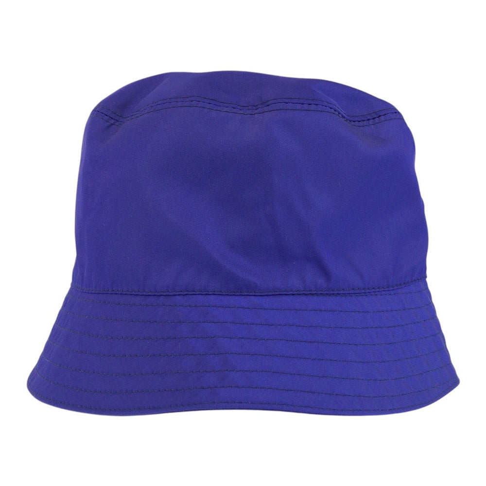 PRADA hat 1HC137 Nylon blue Test Triangle With logo mens L Used Authentic