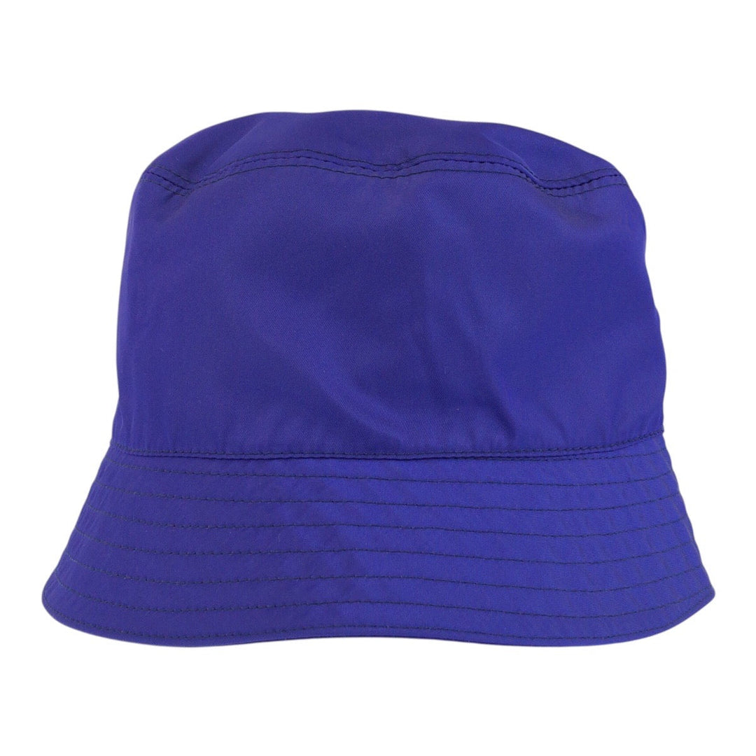 PRADA hat 1HC137 Nylon blue Test Triangle With logo mens L Used Authentic