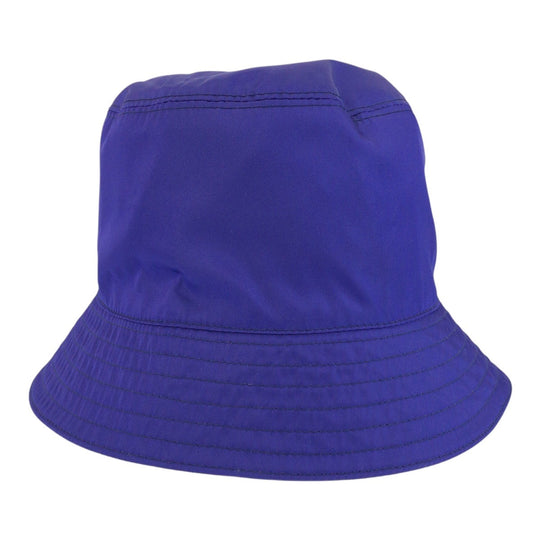 PRADA hat 1HC137 Nylon blue Test Triangle With logo mens L Used Authentic