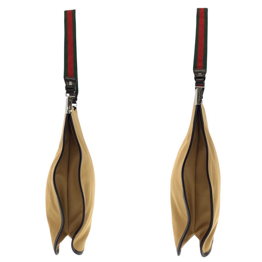 GUCCI Shoulder Bag 001 4306 canvas beige Hobo Shoulder Bag Sherry line Women Used Authentic