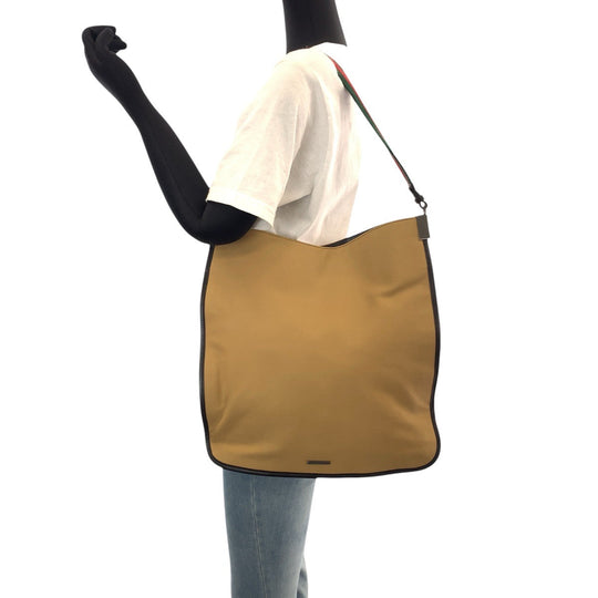 GUCCI Shoulder Bag 001 4306 canvas beige Hobo Shoulder Bag Sherry line Women Used Authentic
