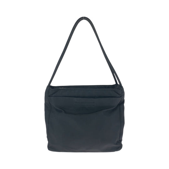 PRADA Tote Bag Nylon Black SilverMetal Test Triangle With logo