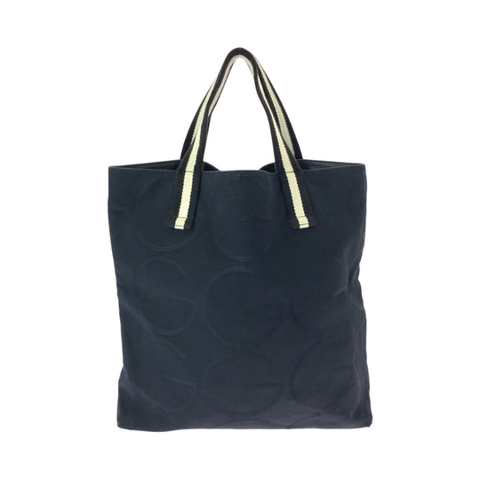 GUCCI Tote Bag 123439 canvas black black white Tote Bag Shoulder Bag G logo Women Used Authentic