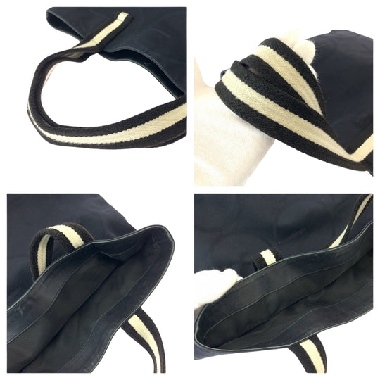 GUCCI Tote Bag 123439 canvas black black white Tote Bag Shoulder Bag G logo Women Used Authentic