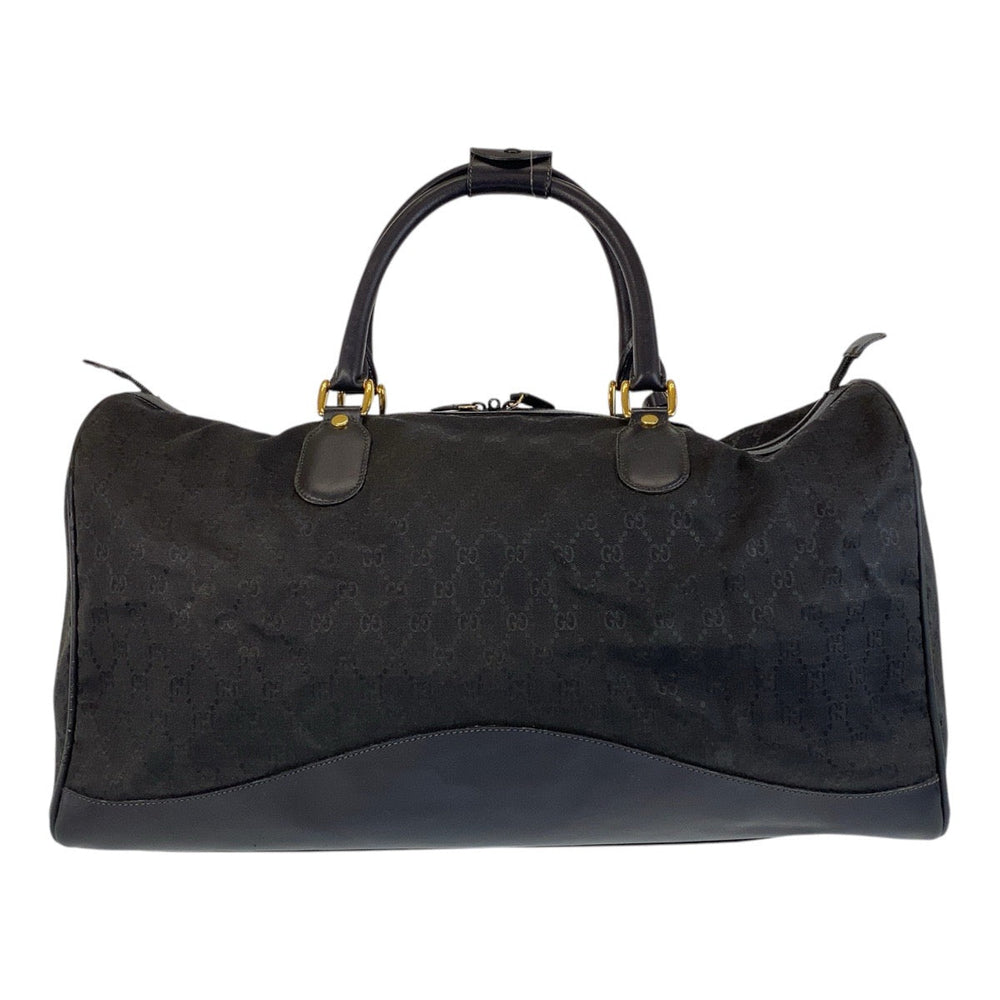 GUCCI Boston Duffel bag 012 3656 0 55 GG canvas, leather Black GoldMetal Boston Duffel bag Shoulder Bag 2way Old Gucci mens Used Authentic