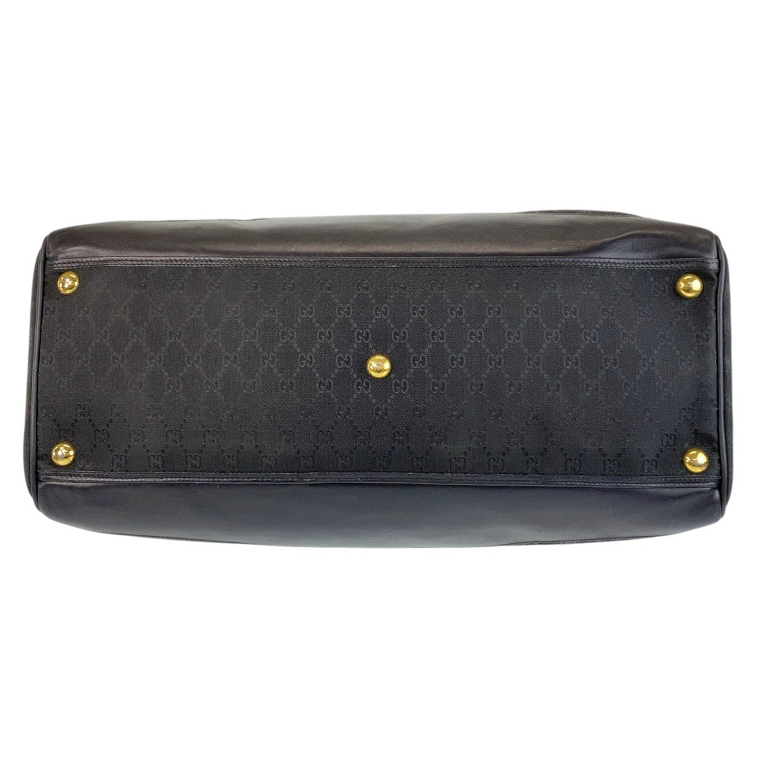 GUCCI Boston Duffel bag 012 3656 0 55 GG canvas, leather Black GoldMetal Boston Duffel bag Shoulder Bag 2way Old Gucci mens Used Authentic