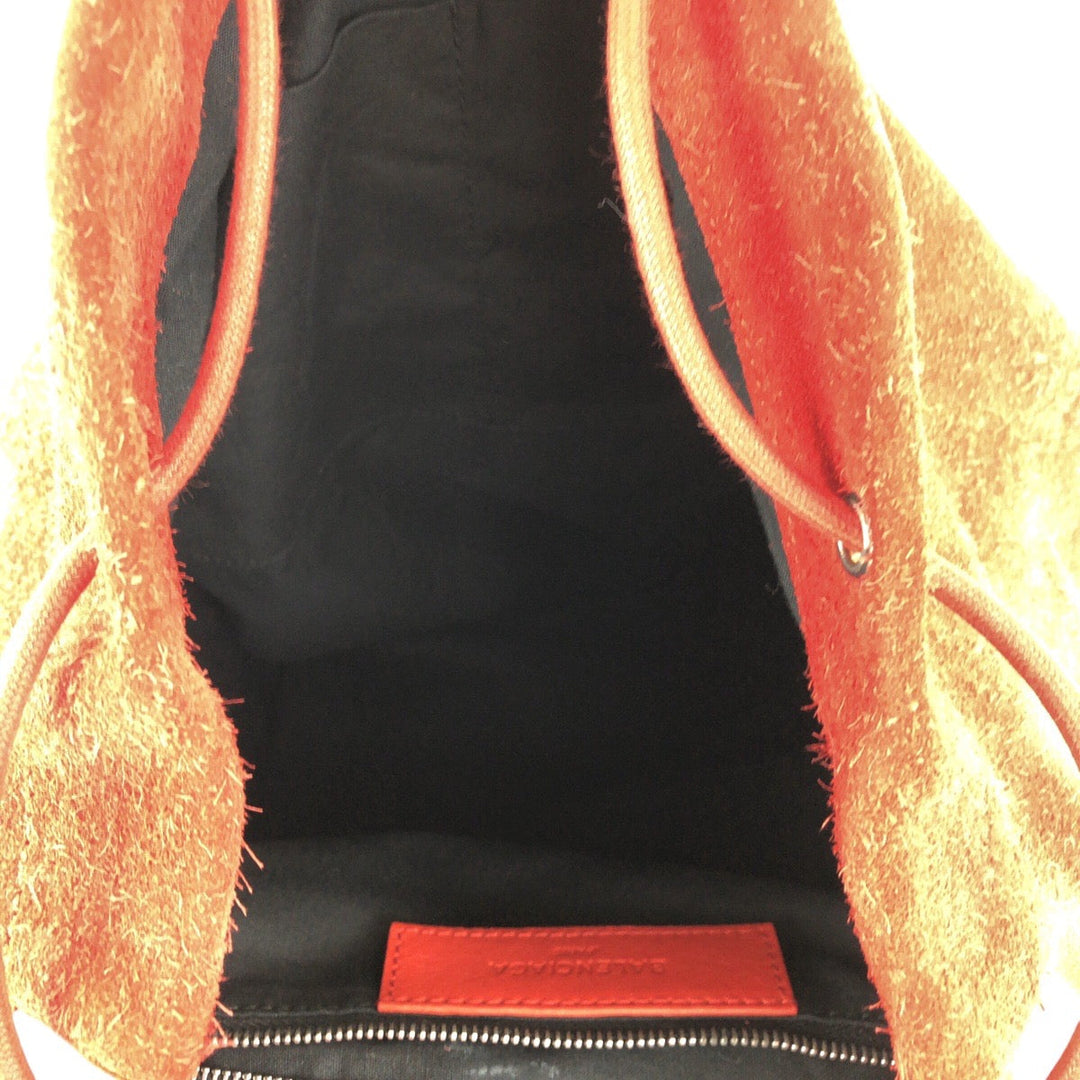 BALENCIAGA Backpack 340139 6410 F 002123 Suede, Leather Red Silver Metal Backpacks, Daypacks, Backpacks, Unisex Traveler Women Used Authentic