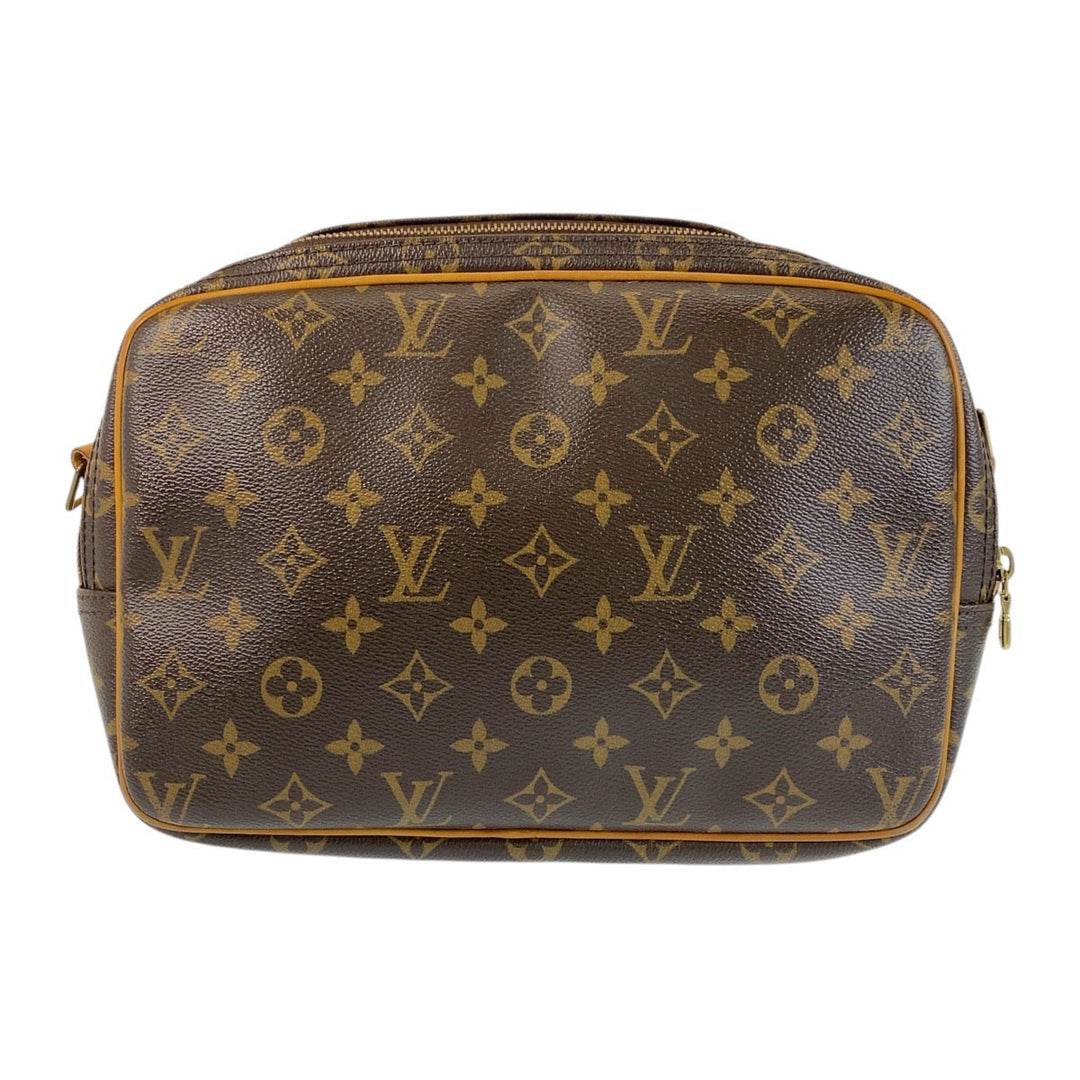 LOUIS VUITTON Shoulder Bag M45254 PVC Brown Gold Metal Shoulder Bag Messenger bag Monogram Reporter PM Women Used Authentic