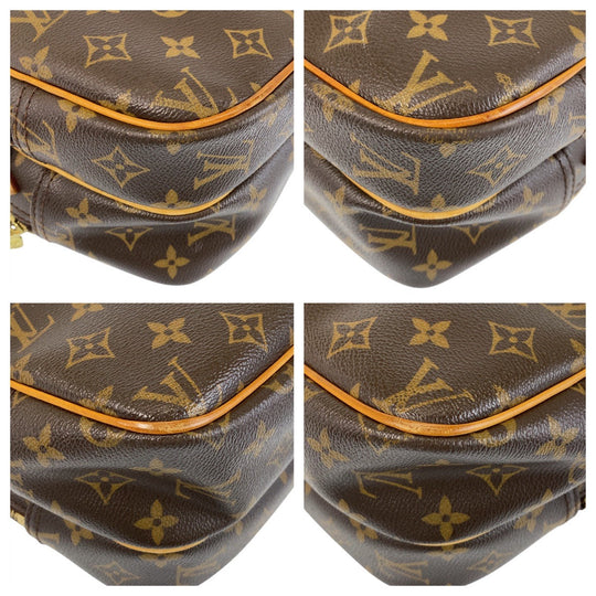 LOUIS VUITTON Shoulder Bag M45254 PVC Brown Gold Metal Shoulder Bag Messenger bag Monogram Reporter PM Women Used Authentic
