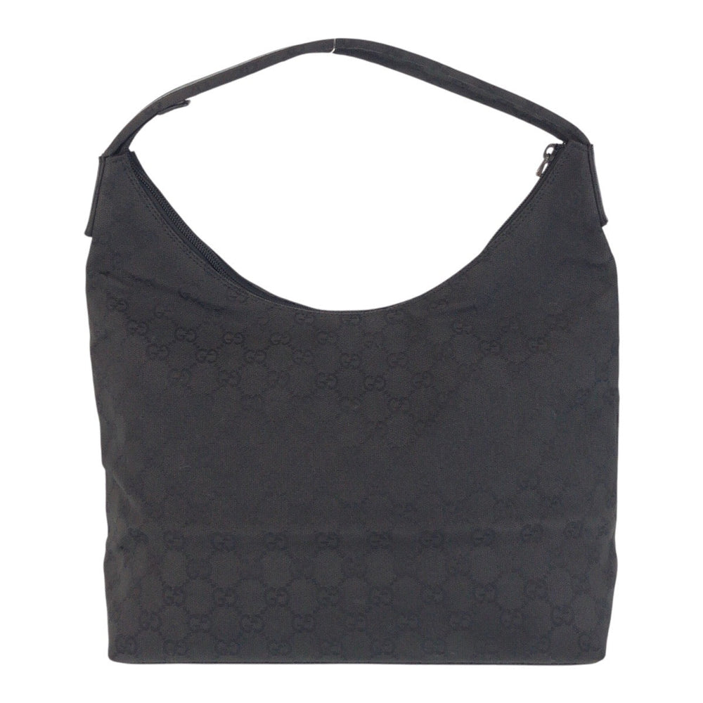 GUCCI Shoulder Bag 001 3380 GG canvas Black black Women Used Authentic