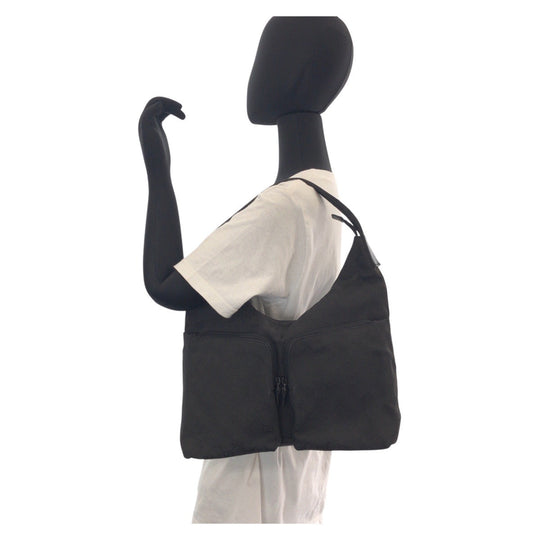 GUCCI Shoulder Bag 001 3380 GG canvas Black black Women Used Authentic