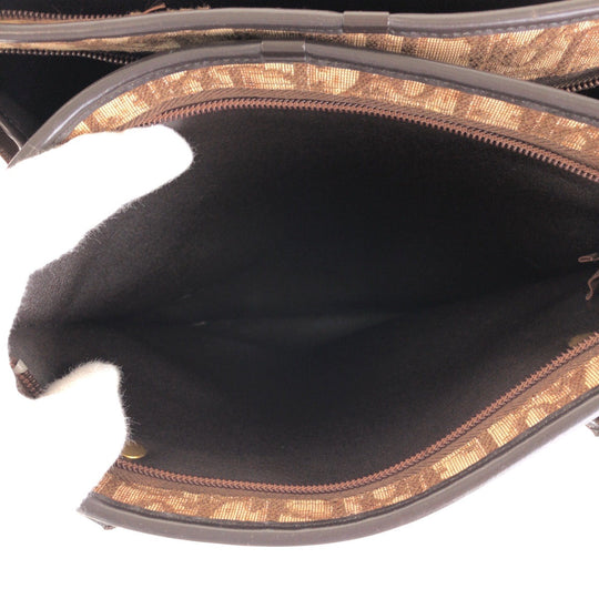 Dior Tote Bag Canvas, Leather Brown Gold Metal Tote Bag handbag Trotter Women Used Authentic