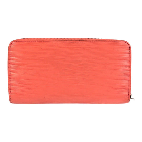 LOUIS VUITTON Long Wallet Purse M82332 leather Orange Long Wallet Purse Epi Zippy wallet Women Used Authentic