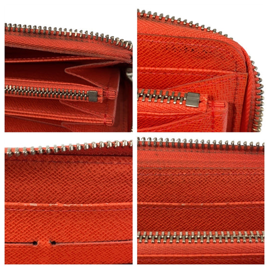 LOUIS VUITTON Long Wallet Purse M82332 leather Orange Long Wallet Purse Epi Zippy wallet Women Used Authentic