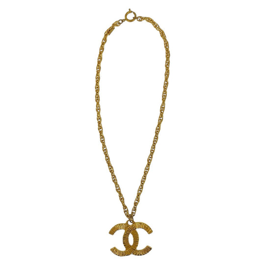 CHANEL Necklace plating gold Necklace COCO Mark Women Used Authentic