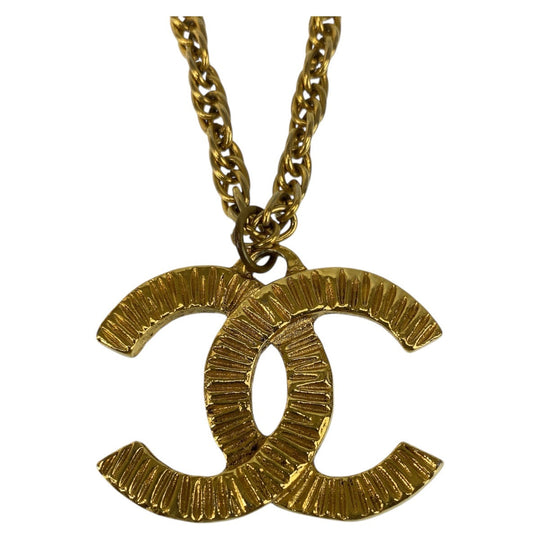 CHANEL Necklace plating gold Necklace COCO Mark Women Used Authentic