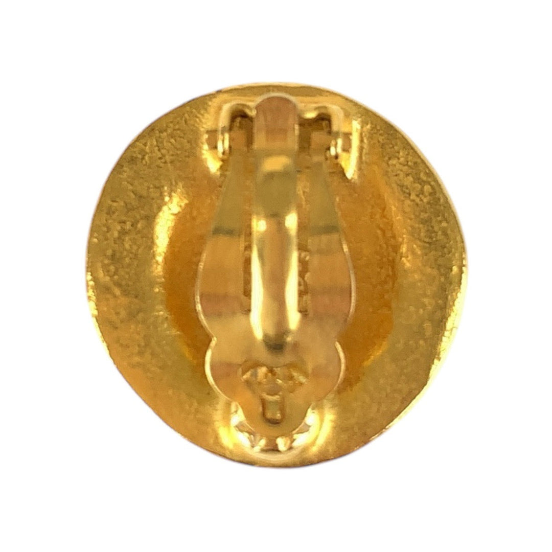 CHANEL Earring metal gold COCO Mark Women Used Authentic